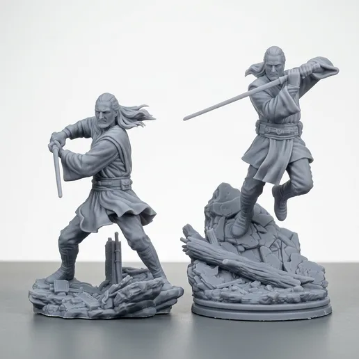 Qui-Gon Jinn Dual Pose - 32mm Star Wars Legion Scale