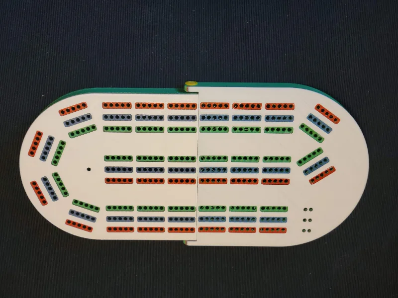 Cribbage board - 3-player, folding