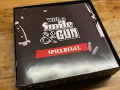 "with a smile & a gun" Board Game organizer