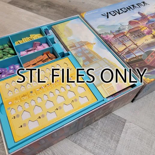 Yokohama (2024 version) insert / box organizer with individual player trays (fits sleeved cards)
