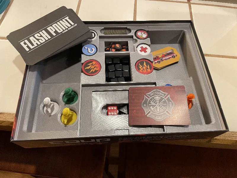 Flash Point Fire Rescue Board Game Organizer Sides