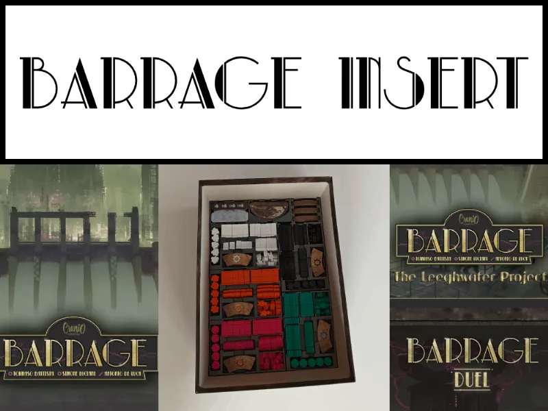 Barrage board game insert (with expansions)