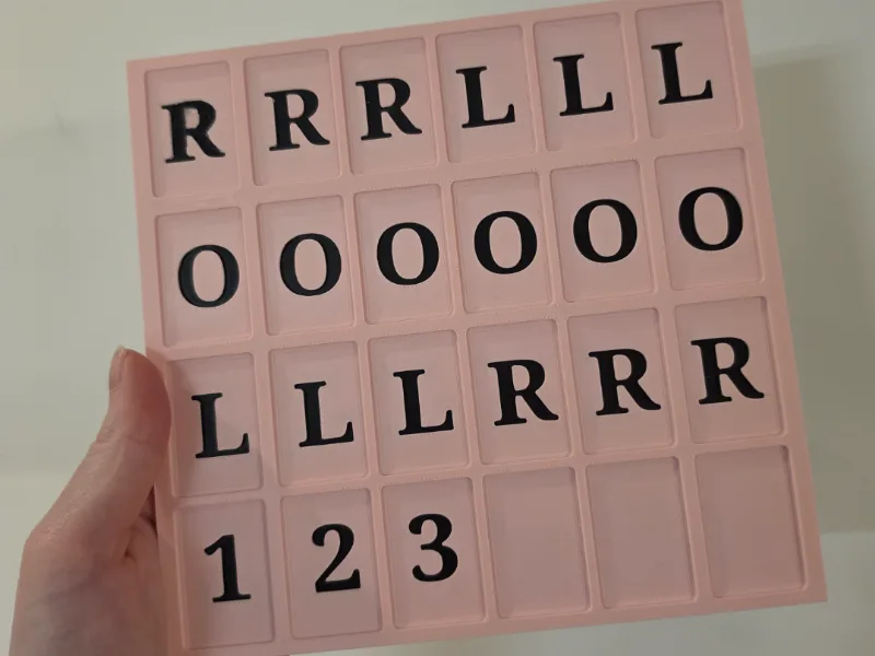 Mahjong Solo Practice Board Pink & Black