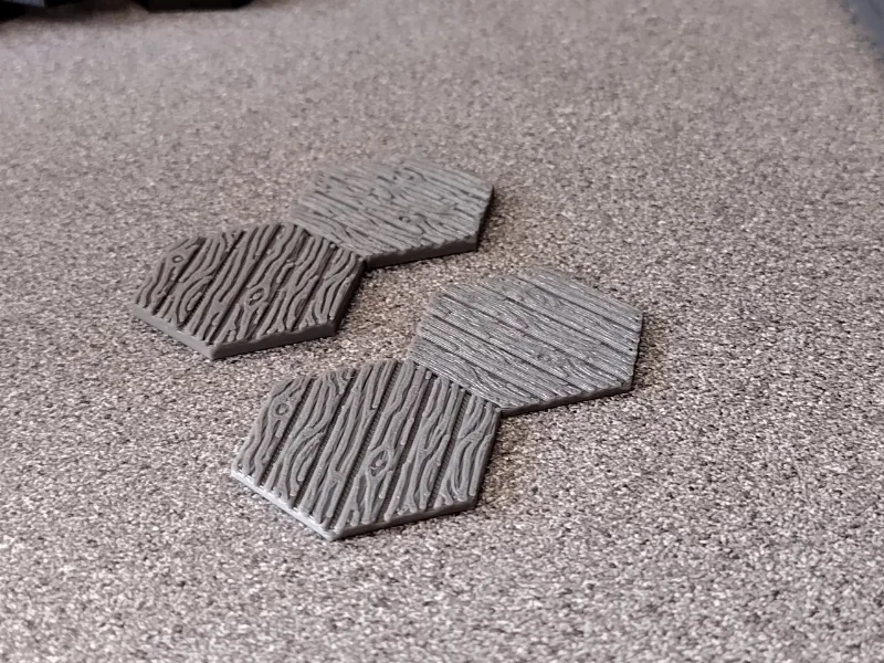Wood Hex Tile for Gloomhaven/Frosthaven