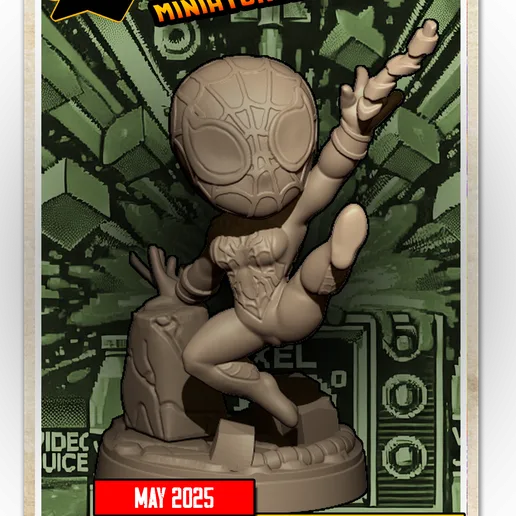 spider girl chibi cartoon marvel united fanmade