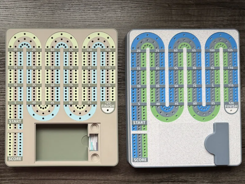 Cribbage Board With Card & Peg Storage