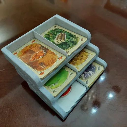 Catan Tiered Collapsible Resource Card Tray