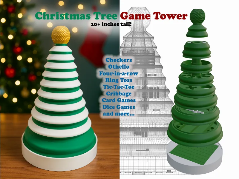 Christmas Tree Layered Game Tower! Table Fun!