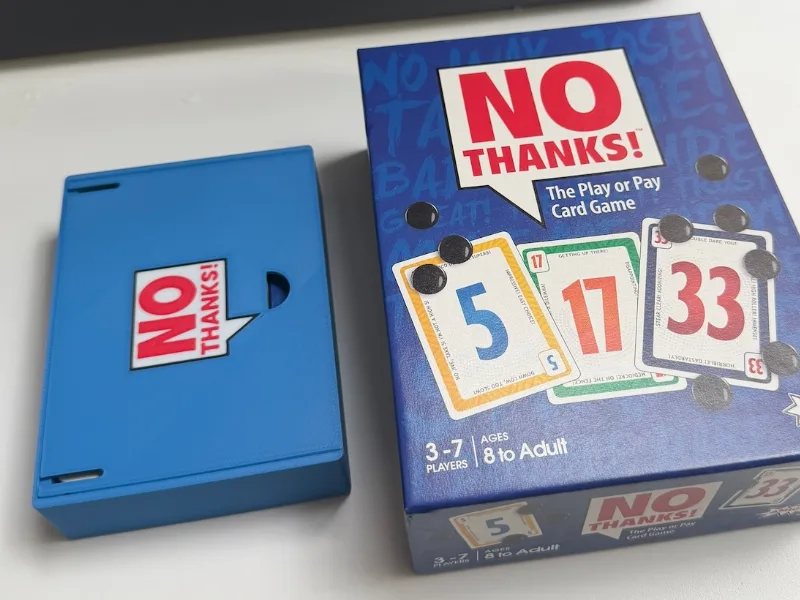No Thanks Card Game Travel Container