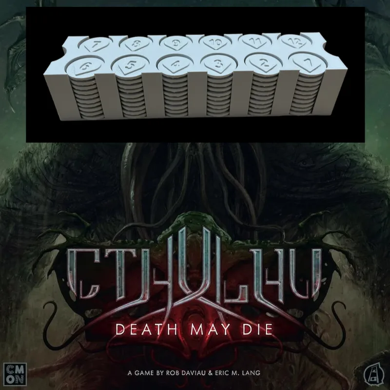 Cthulhu: Death May Die Wound Holder v3 + Counters v2