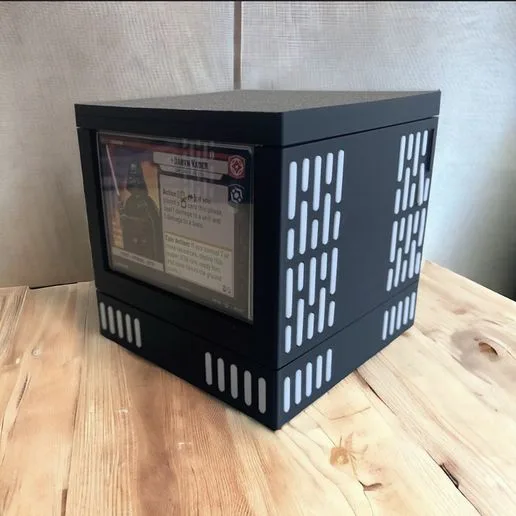 Star Wars Unlimited compatible deck box stl file. Various options including token tray.