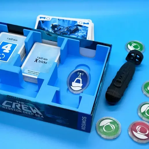 The Crew: Mission Deep Sea Organizer/Insert plus submarine and token cases