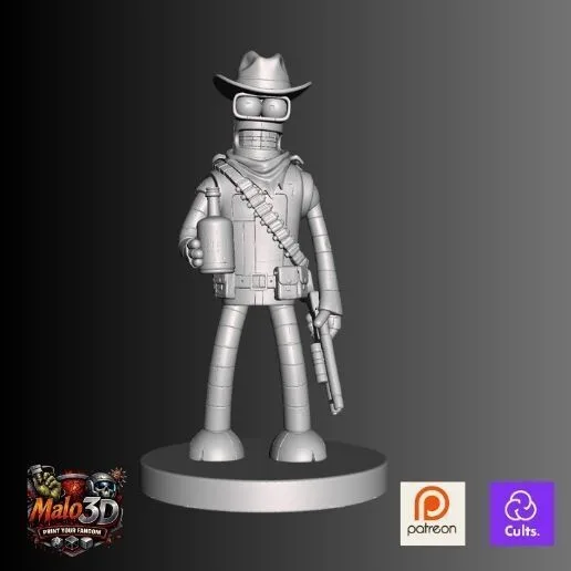 🤖 Bender – STL Miniature + Zombicide Invader Character Card