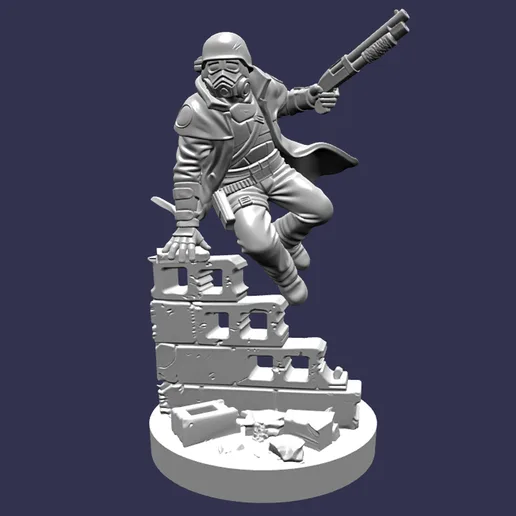 NCR Ranger Veteran (Parkour) - Fallout - Tabletop D&D Zombicide/Fallout/Rpg Miniature