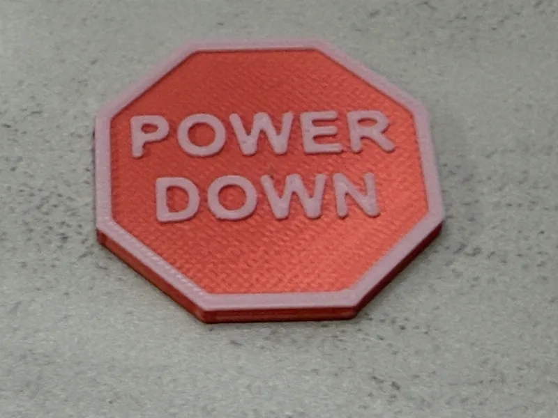 Power Down Sign for RoboRally