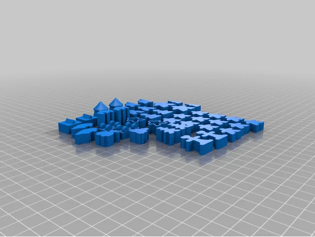 RifRaf 3D Carcassonne Full Meeple Set -Reduced size