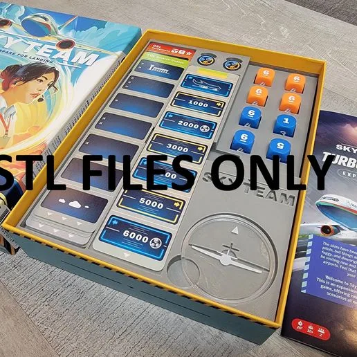 Sky Team (& Turbulence expansion) insert / box organizer - Divides modules w/ optional upgraded switches