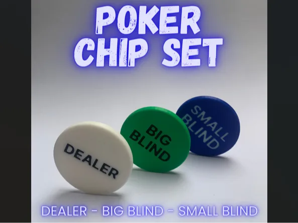 Poker Chip Set - Dealer Button - Big / Small Blind