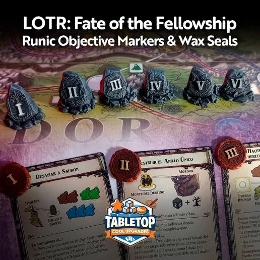 LOTR: Fate of the Fellowship - Runic Objective Marker & Wax Seal