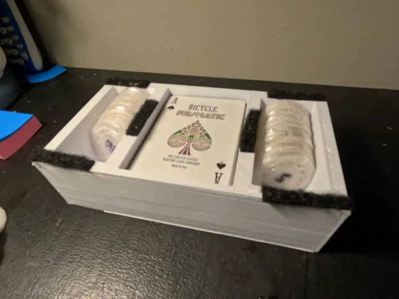 Poker Chip And Card Holder Box