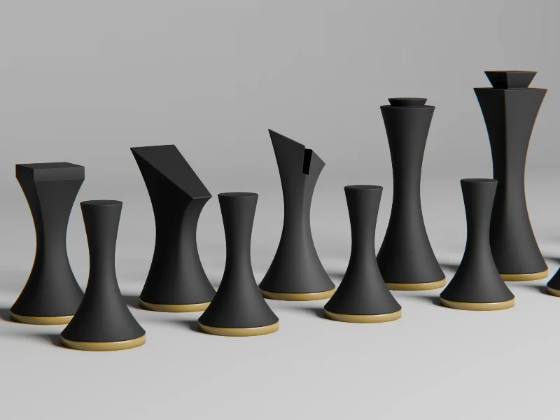 Minimalist chess pieces