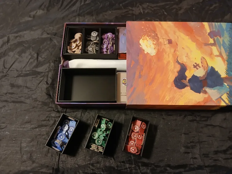 Canvas board game token organizer