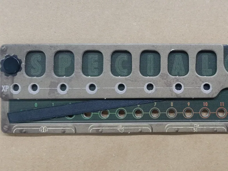Fallout Board Game player board magnetic pegs