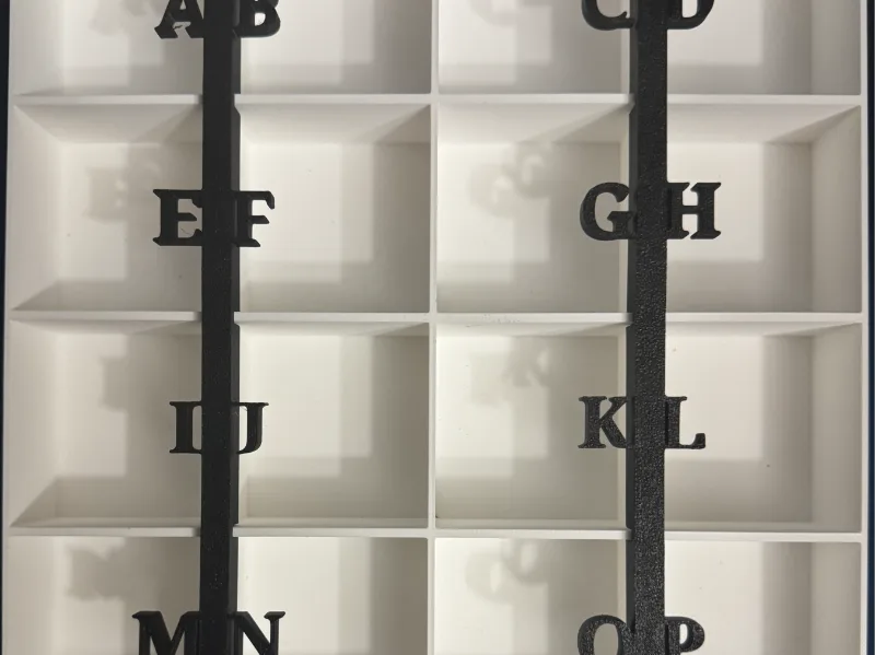 16-Bay Claim Tray SnapFit Letters Adjustable Depth