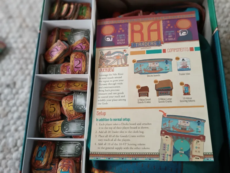 Ra + Traders expansion game insert