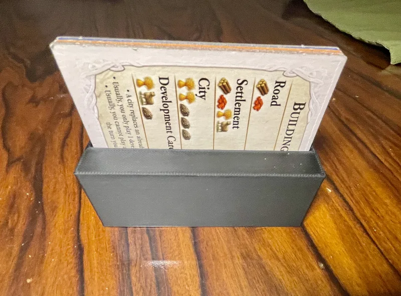 3D Catan building reference card box insert