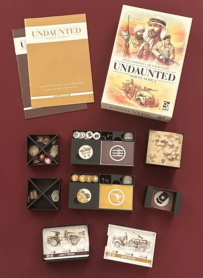 Undaunted North Africa + Reinforcements board game insert organizer