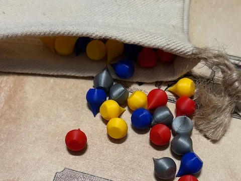Gutenberg Board Game Ink Tokens
