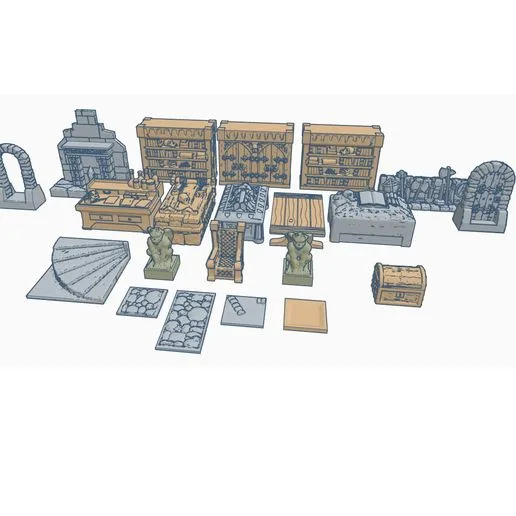 HeroQuest Base game Furniture & tile Pack (easy print)