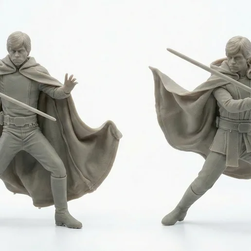 Luke Skywalker Mandalorian  - Dual Pose 3D Printable STL Pack - 32mm Star Wars Legion Scale