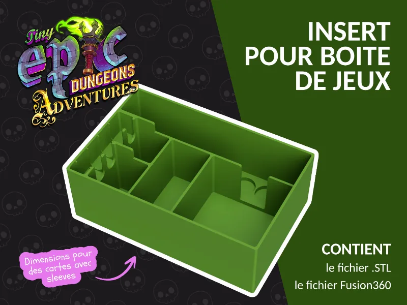Board Game Insert - Tiny Epic Dungeons