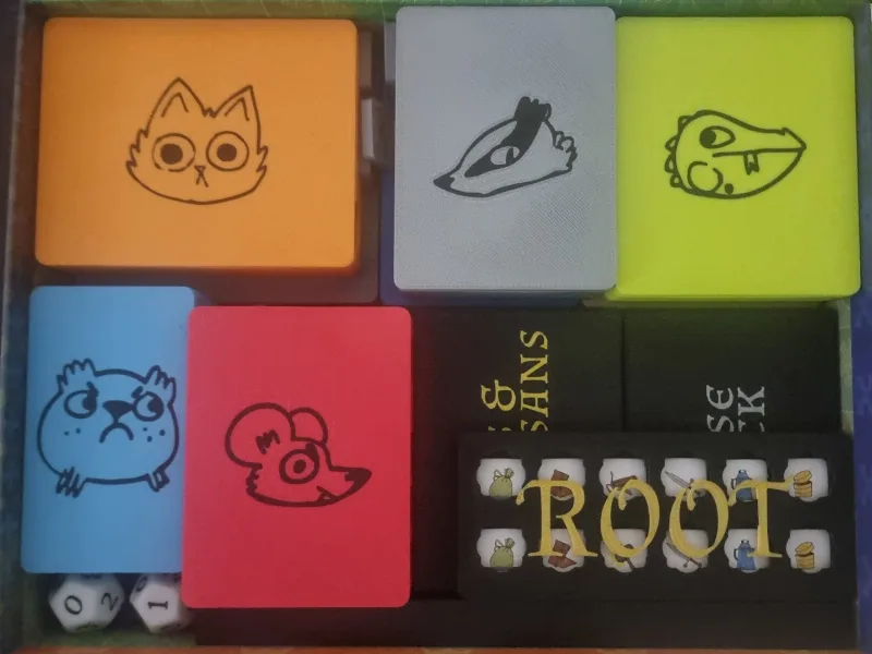 Root board game player boxes (token cover edition)