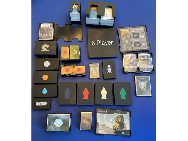 Dune Imperium Uprising (plus expansions) insert, supports sleeves