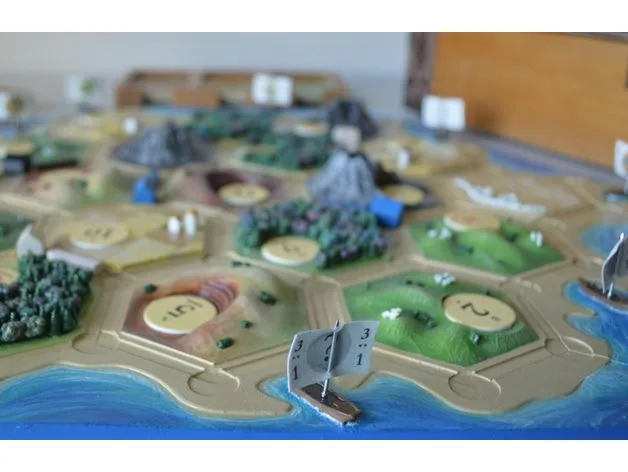 Catan Seaside Pieces with Ports