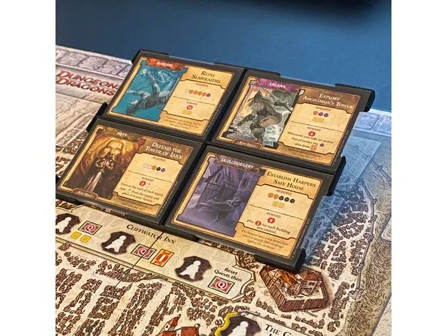 Lords of Waterdeep - Tray for Quests at Cliffwatch Inn -- with Stand
