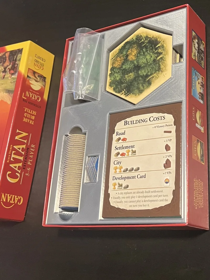 Catan Expansion Box Insert for Game Pieces Mk1