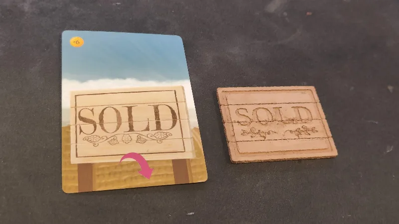 Viticulture "Sold" Sign Card Replacement