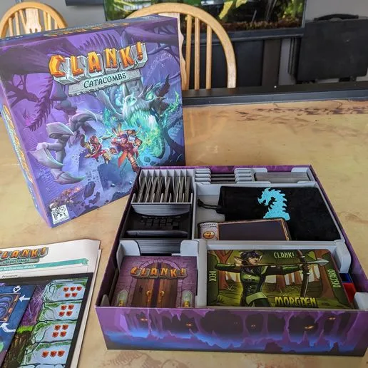 Clank Catacombs Board Game Box Insert Organizer with Upper Management & C Team