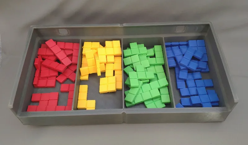 Box for Blokus foldable board with compartments