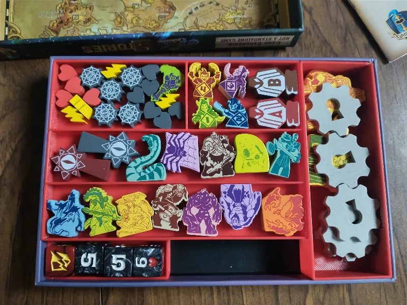 Tiny Epic Dungeons and Expansions Organizer