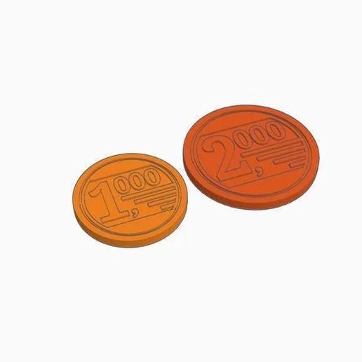 Coins for "For Sale" boardgame