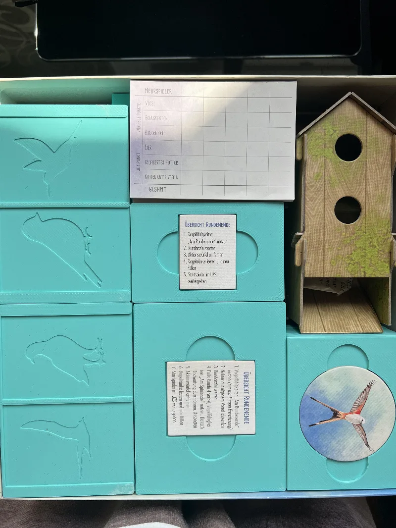 Wingspan Organizer (Basegame + European + Oceania)