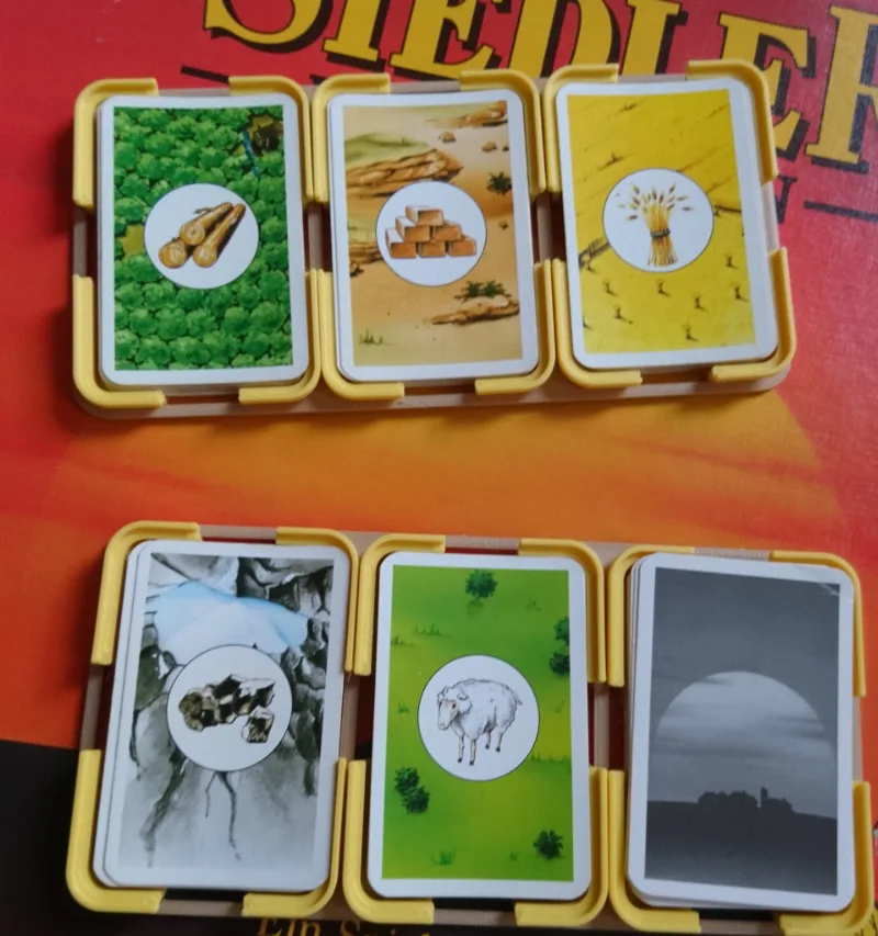 Stackable Catan Card Organizer (enhanced) - English and German version