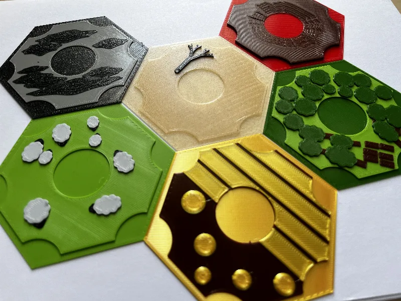 Catan 3D hexs (no AMS required for multicolour)