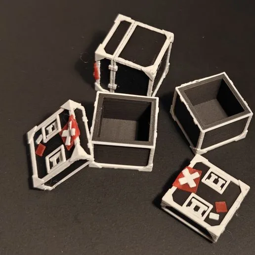 Custom Objective Crate With Lid for Zombicide 2nd Edition