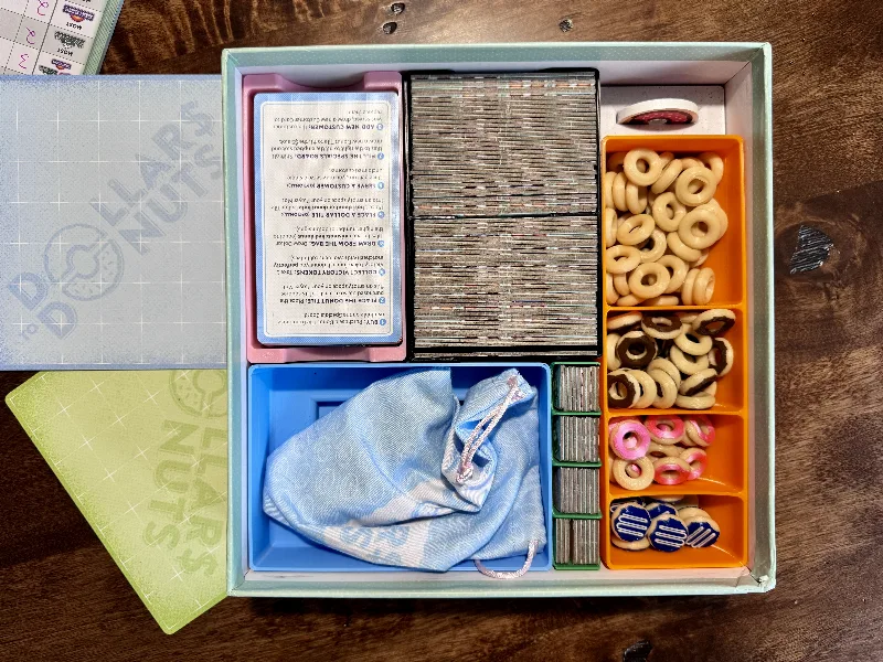 Dollars to Donuts—Donut game tokens and organizer